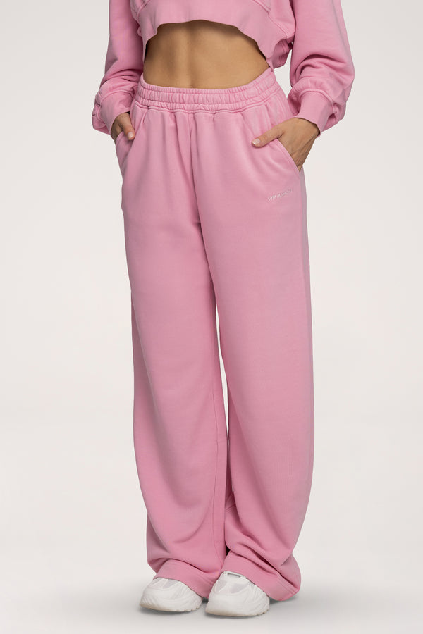 Easy egyenes szárú szabadidőnadrág light pink