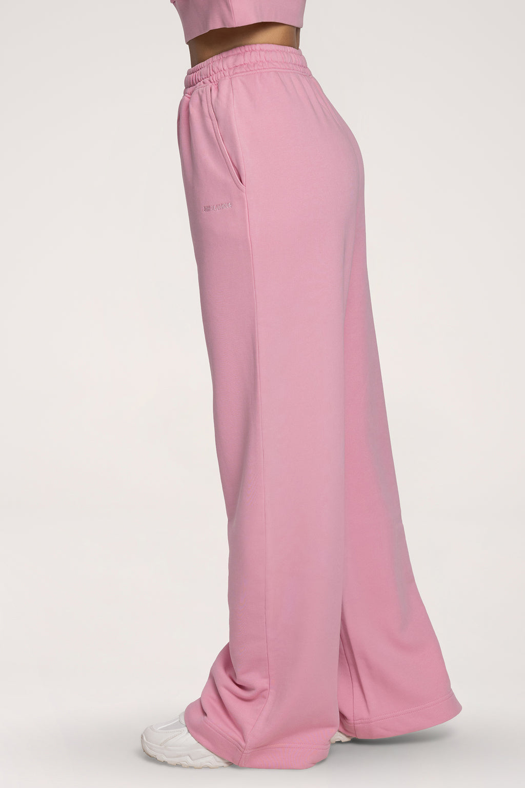 Easy egyenes szárú szabadidőnadrág light pink