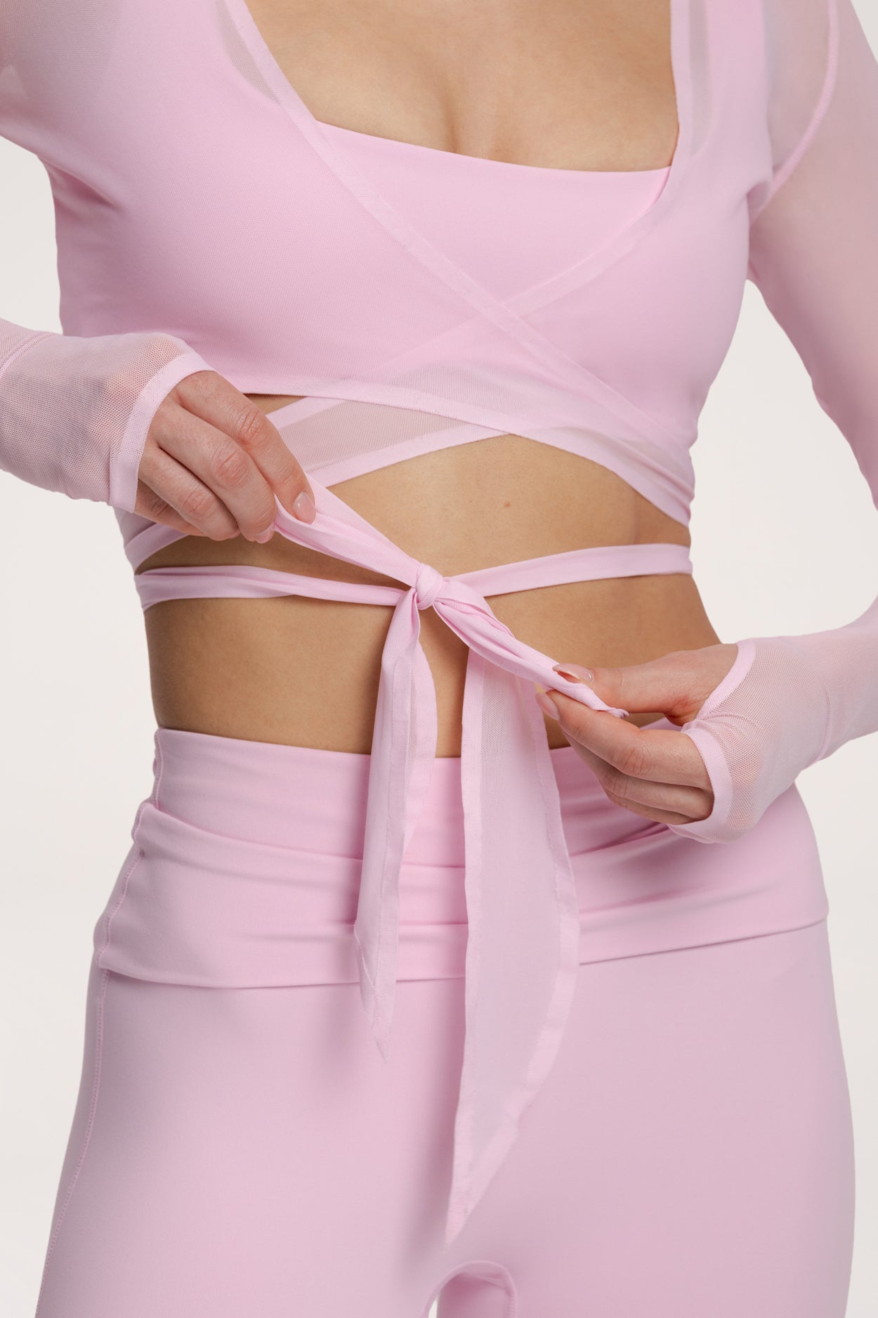 Megkötős Pilates Era boleró pink