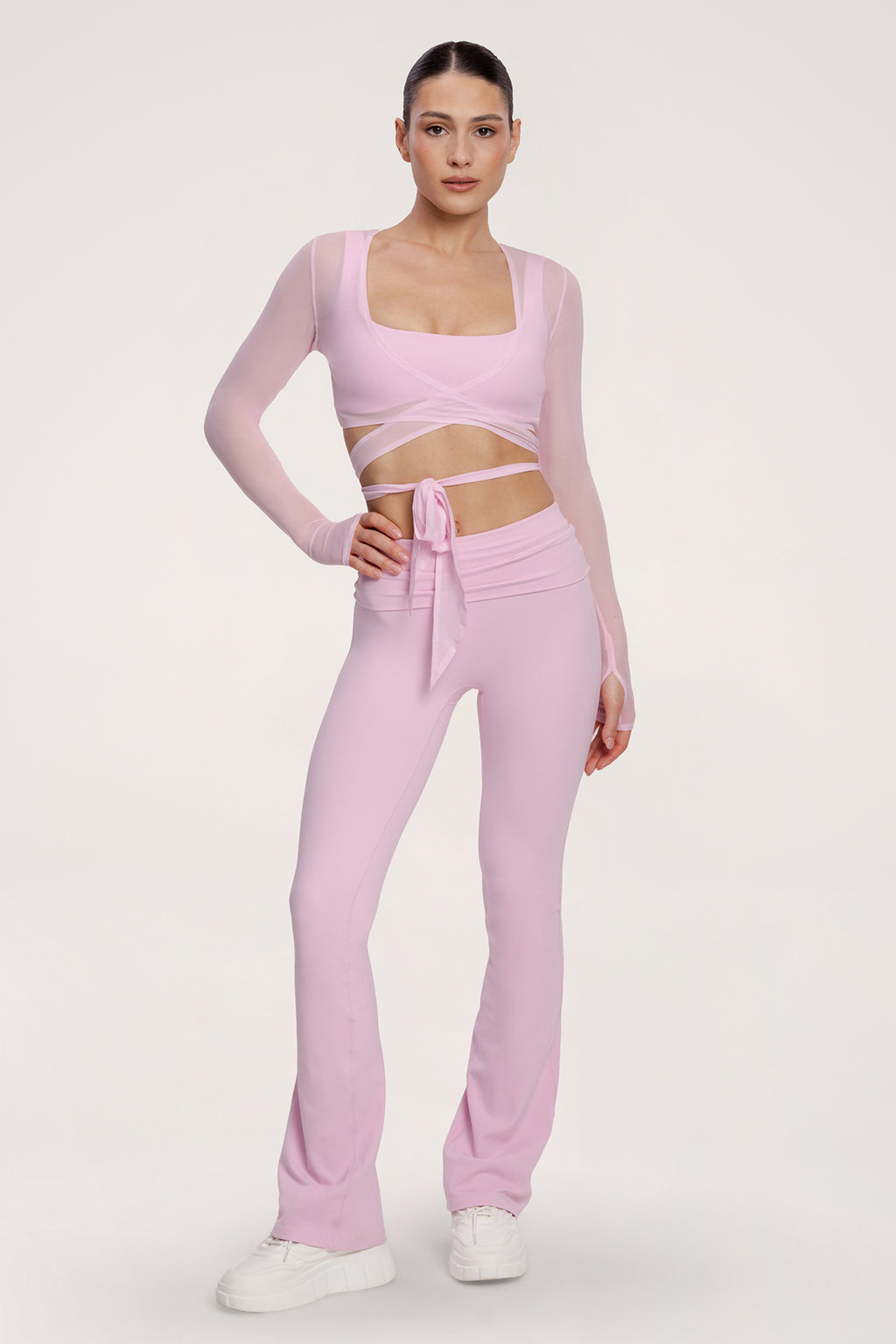 Megkötős Pilates Era boleró pink