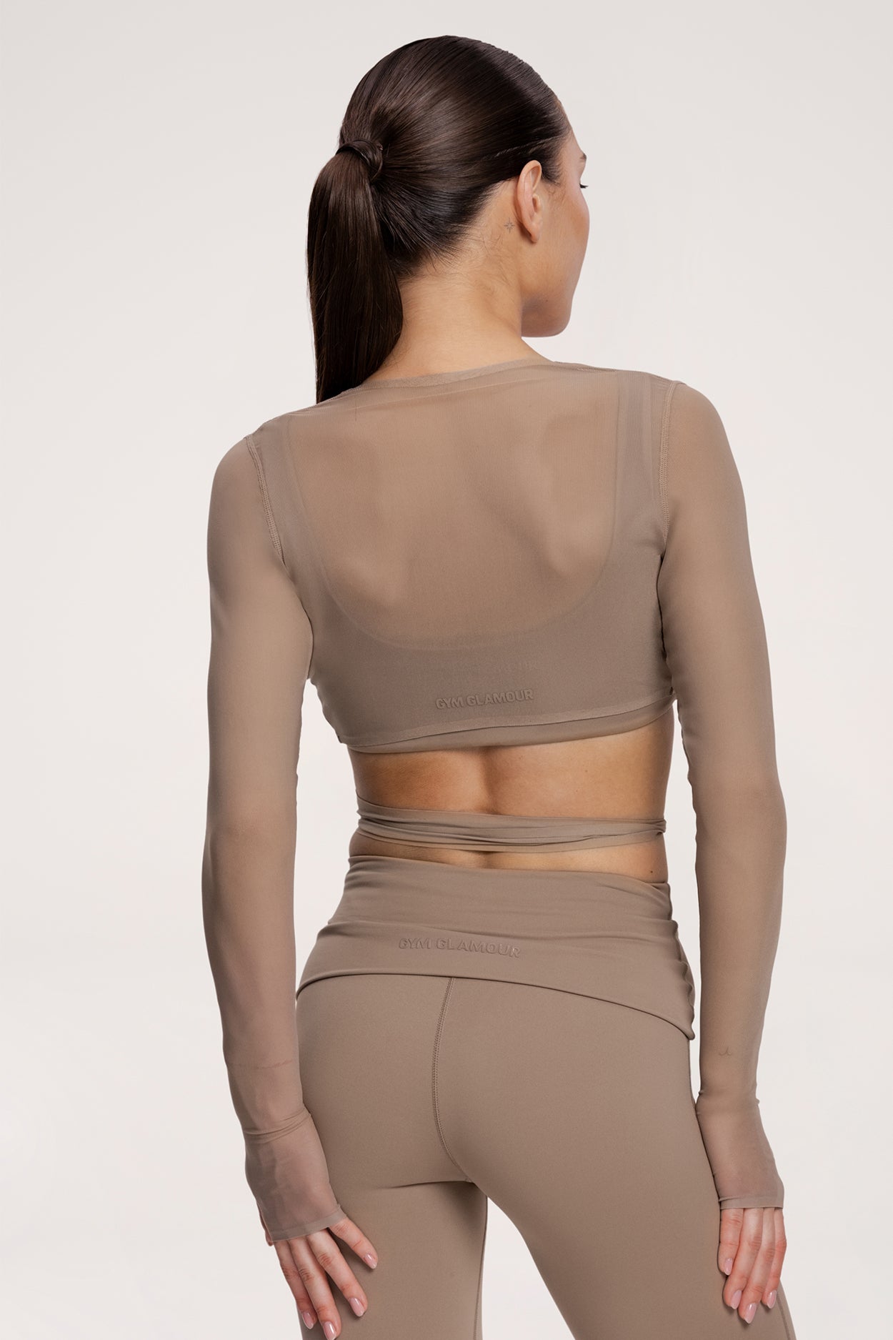 Megkötős Pilates Era boleró warm beige
