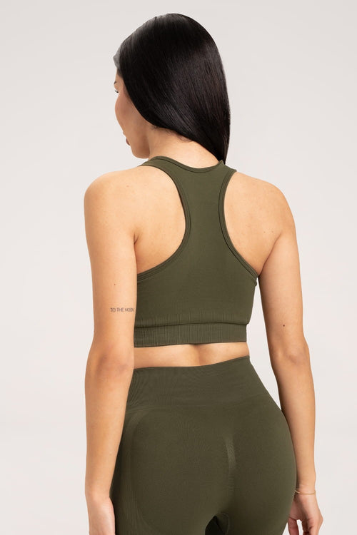 Biustonosz push up khaki