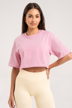 T-shirt crop light pink