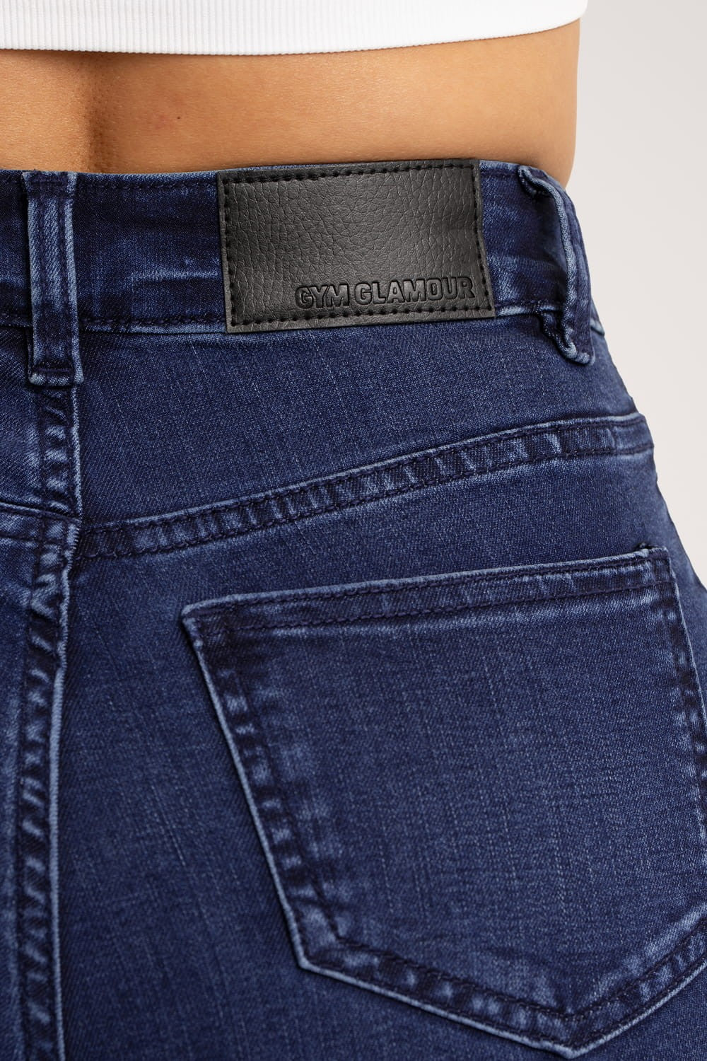 Jeansy dzwony navy blue