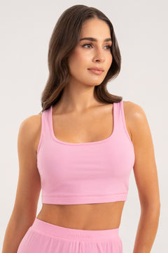 Casual crop top light pink