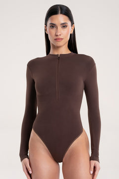 Hosszú ujjú body touch chocolate