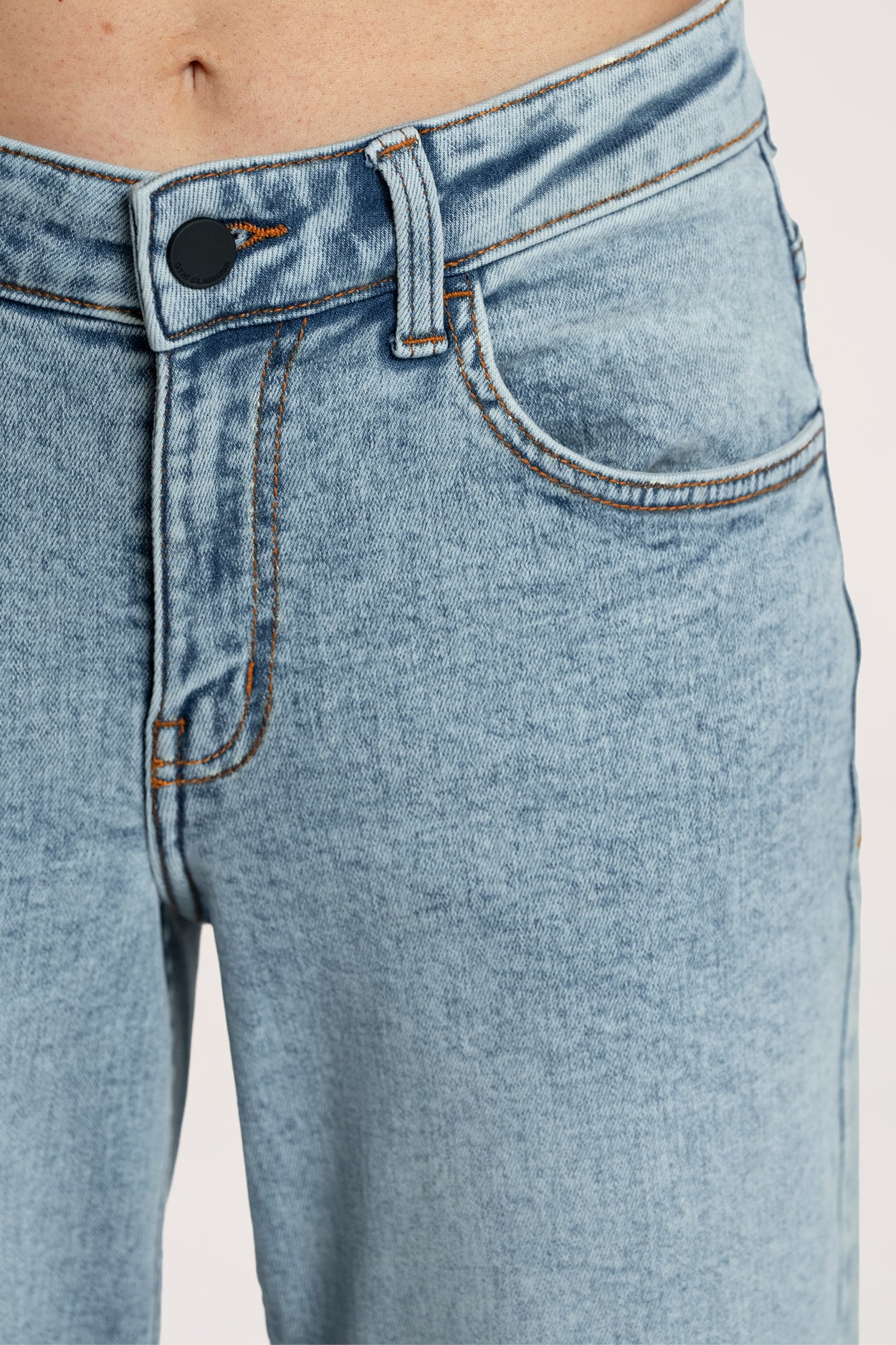 Jeansy wide z niskim stanem light blue