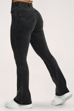Perfect slim bő szárú farmer black