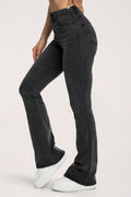 Jeansy long dzwony perfect slim black