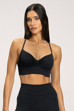 Mély dekoltázsú melltartó black