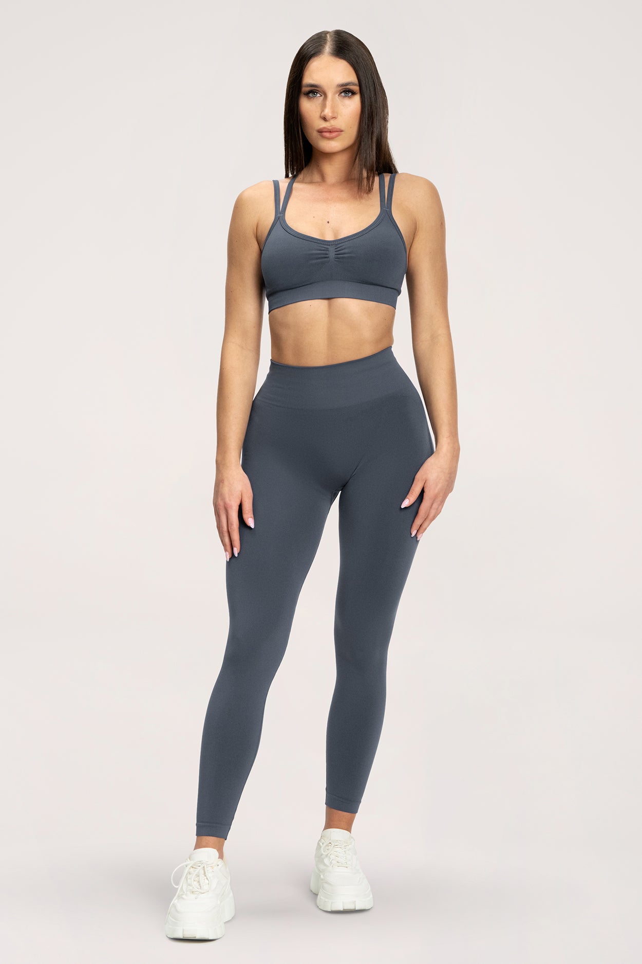 Fake BBL leggings steel