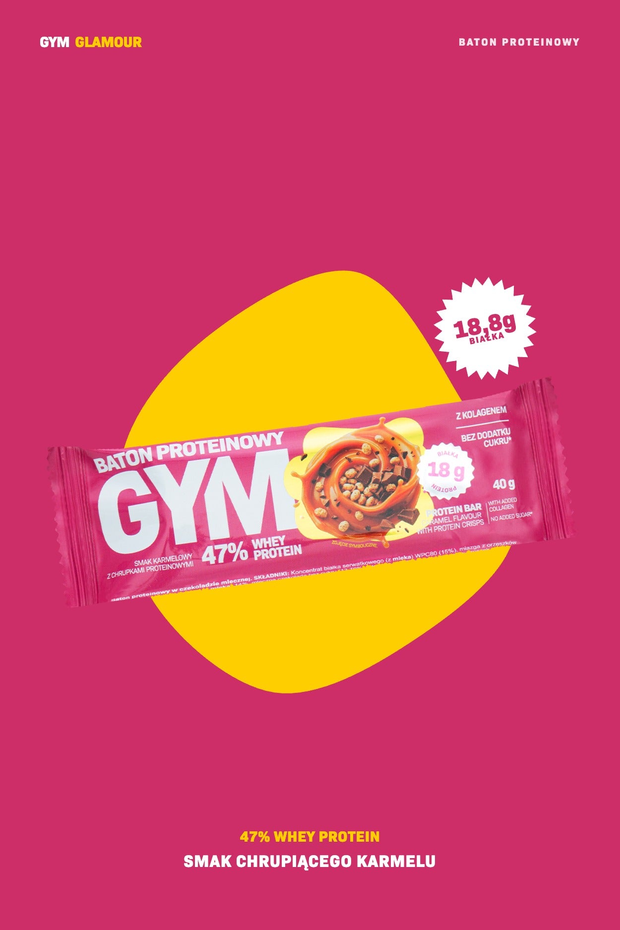 GYM fehérjeszelet – Ropogós karamell