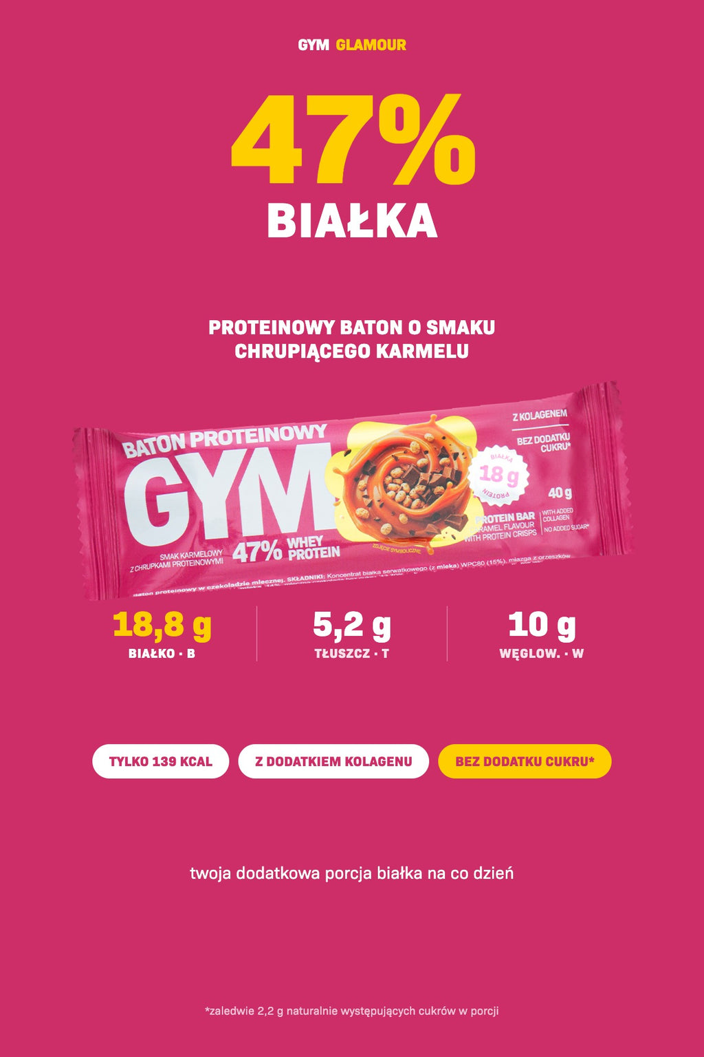 GYM fehérjeszelet – Ropogós karamell