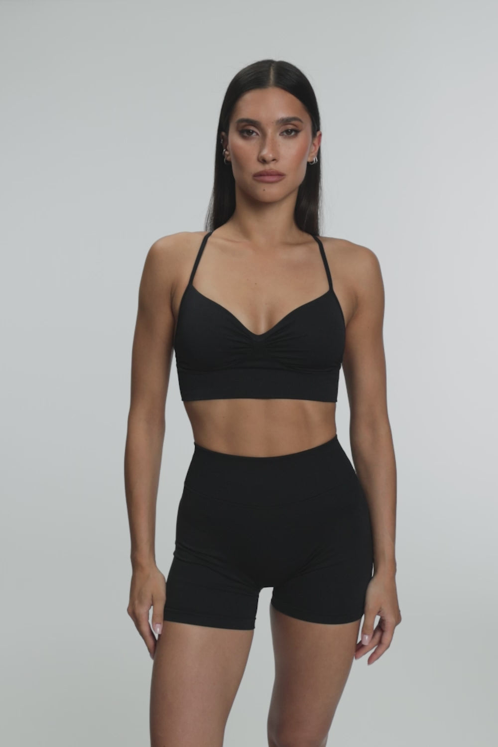 Mély dekoltázsú melltartó black