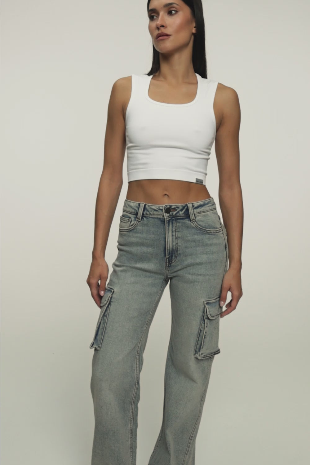 Cargo farmer washed blue