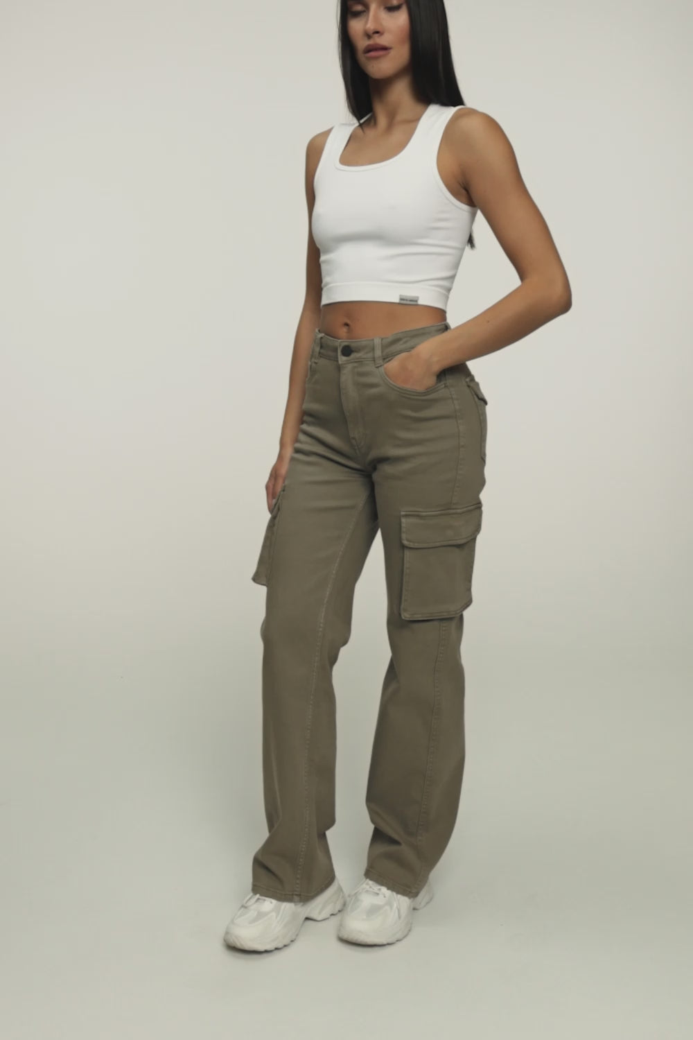 Cargo farmer green olive