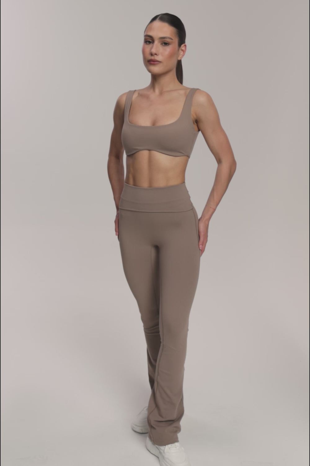Pilates Era bő szárú nadrág beige