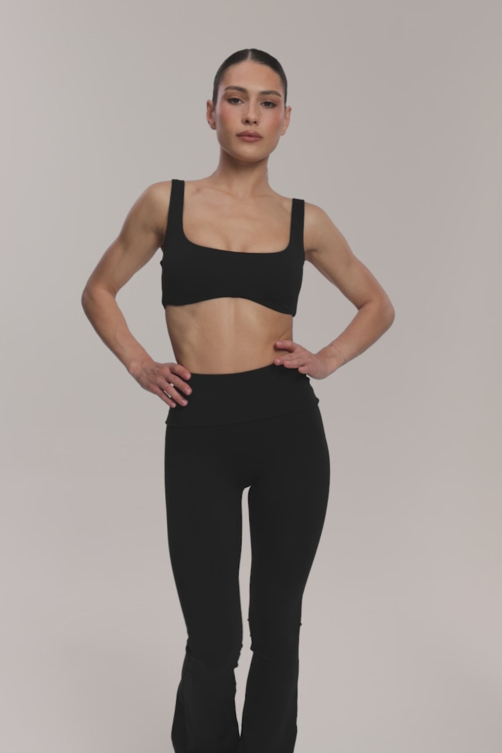 Pilates Era bő szárú nadrág black