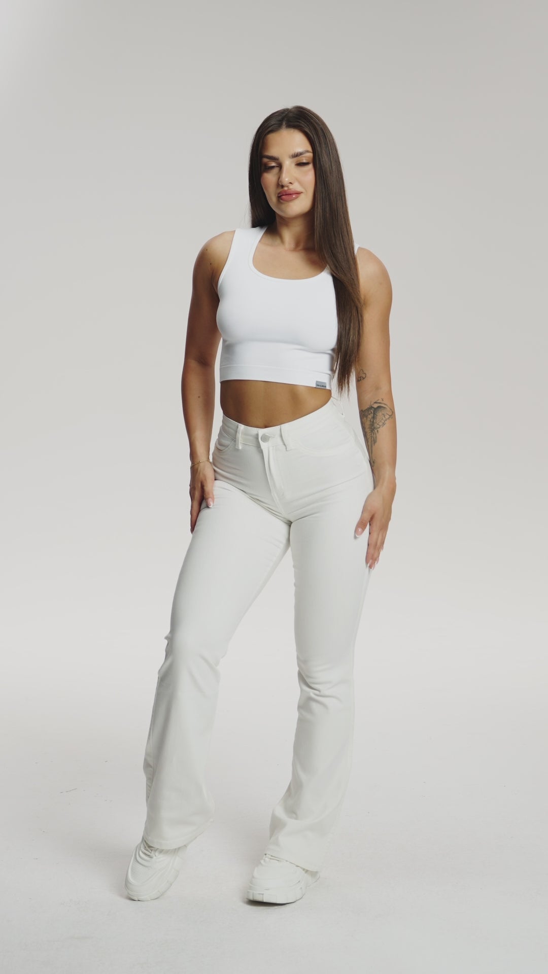 Perfect slim bő szárú farmer off white
